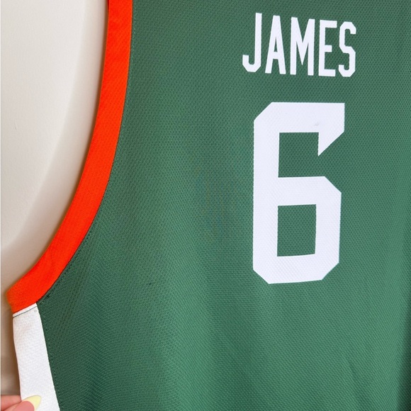 Men's Nike x LeBron James Green Florida A&M Rattlers Basketball Jersey - Picture 8 of 9